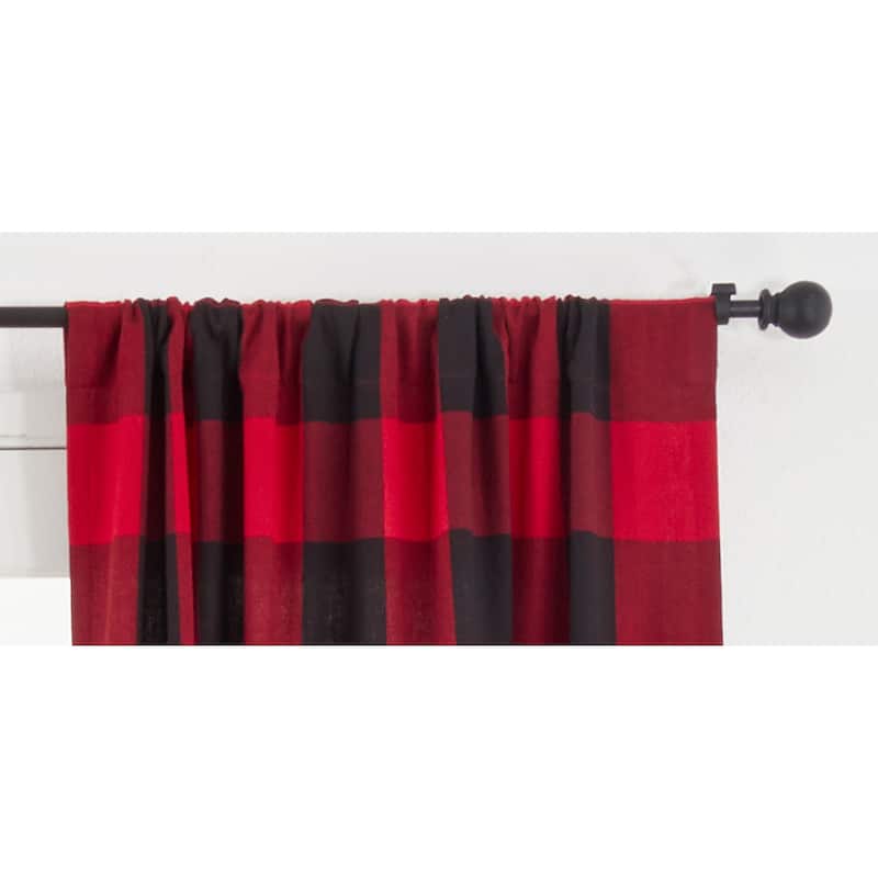 Cotton Buffalo Plaid Curtain Panel