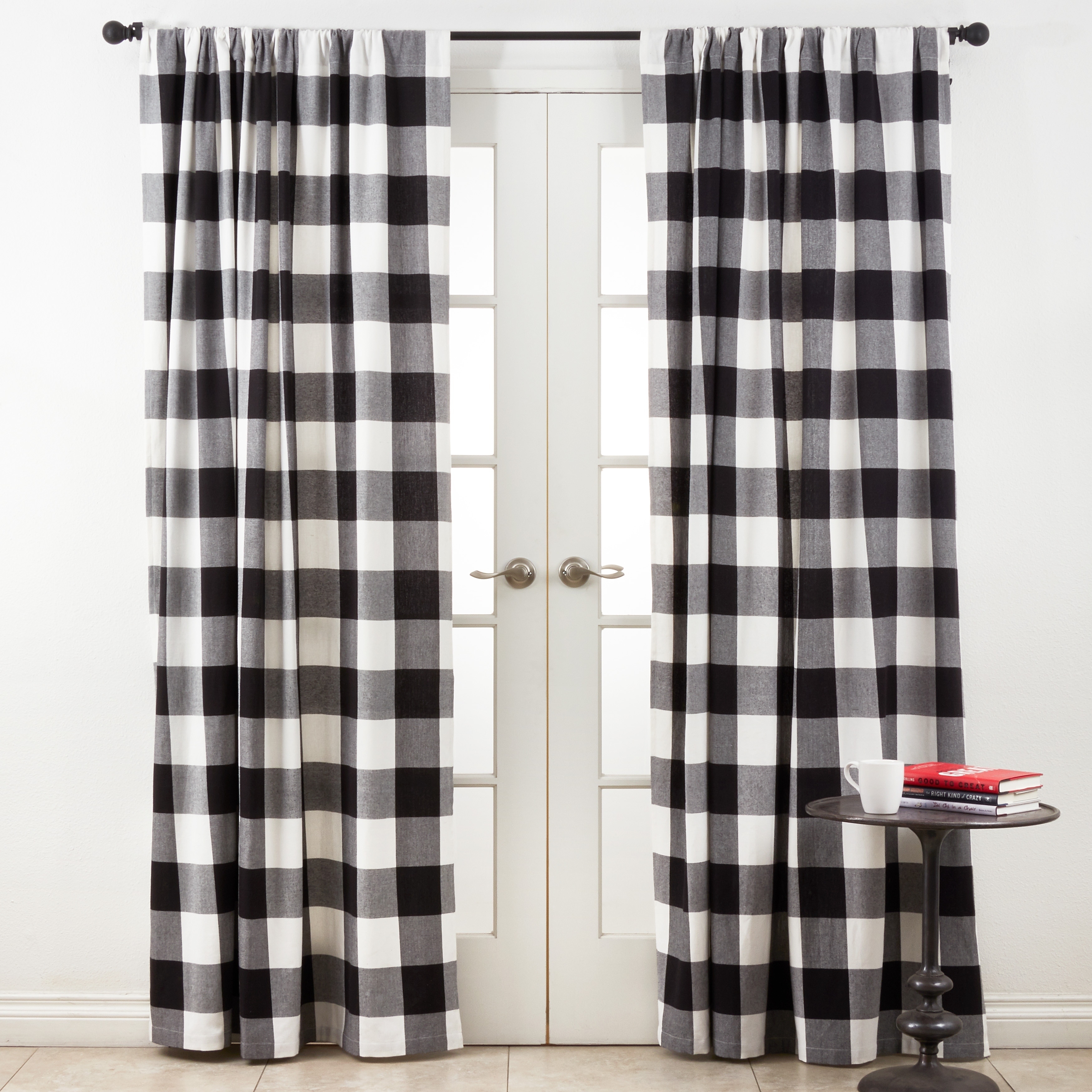 Cotton Buffalo Plaid Curtain Panel