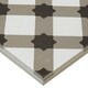 Hand-Made Encaustic Look 8X8 Plaid White & Brown Decorative Blend - Bed ...