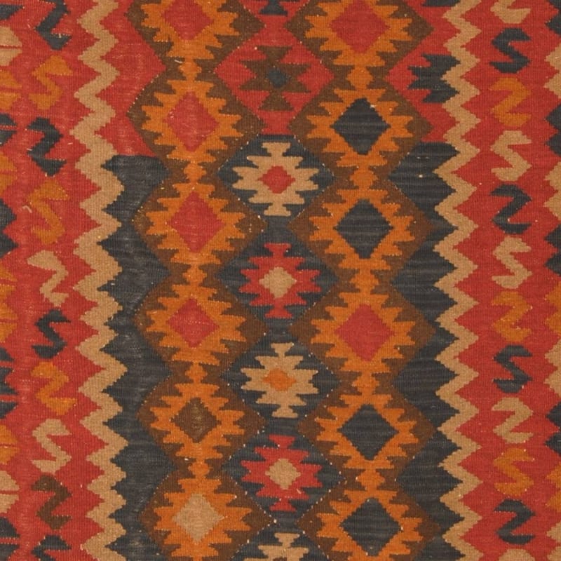 Handmade One-of-a-Kind Mimana Wool Kilim (Afghanistan) - 5'3 x 7'9
