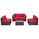 Kinbor All-Weather Rattan Sectional Sofa Patio Furniture Set Cushioned Wicker Sofa Set - Thumbnail 35