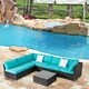 Kinbor All-Weather Rattan Sectional Sofa Patio Furniture Set Cushioned Wicker Sofa Set - Thumbnail 17