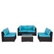 Kinbor All-Weather Rattan Sectional Sofa Patio Furniture Set Cushioned Wicker Sofa Set - Thumbnail 24