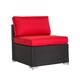 Kinbor All-Weather Rattan Sectional Sofa Patio Furniture Set Cushioned Wicker Sofa Set - Thumbnail 32