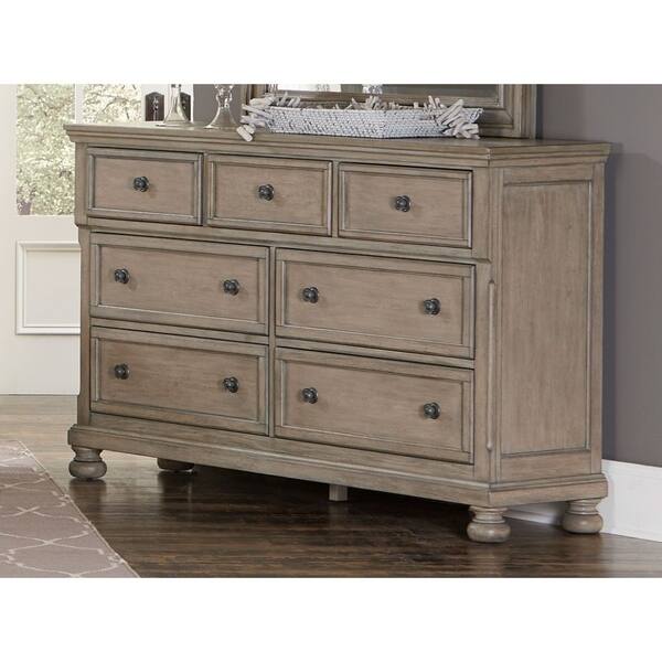 Wooden Dresser With Three Small And Four Large Drawers Brown On Sale Overstock 23485993