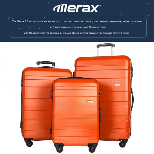 merax 3 piece luggage set