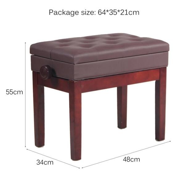 Shop Piano Bench Adjustable Pu Leather Storage Stool Chair Musical