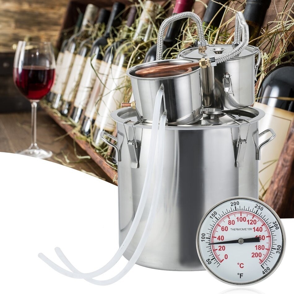 Stainless Steel Alcohol Water Distiller 3 Gallon Home Wine Brewing