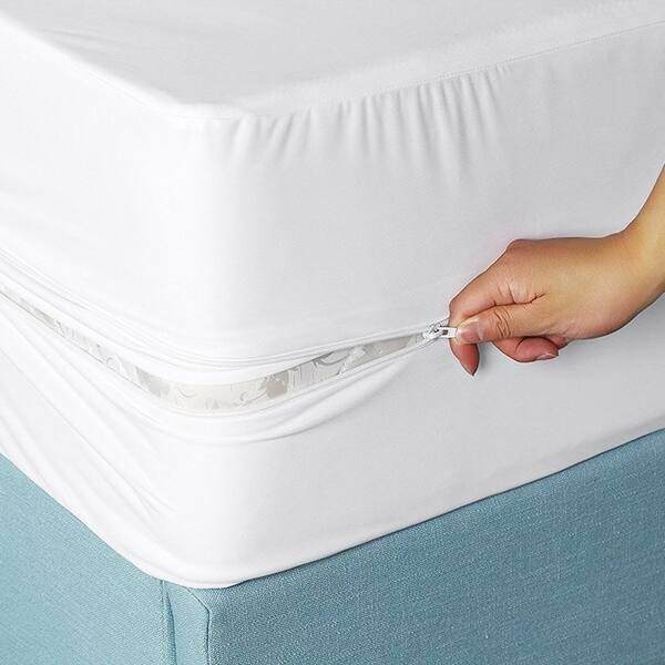 2 Full Size Mattress Cover Zipper Waterproof Plastic Bed Bug Dust Mite Allergens