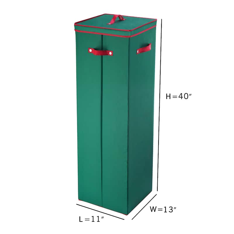 Elf Stor 40 Inch Wrapping Paper Storage Box Holds 20 Rolls With Lid And Pockets - 40 inch rolls