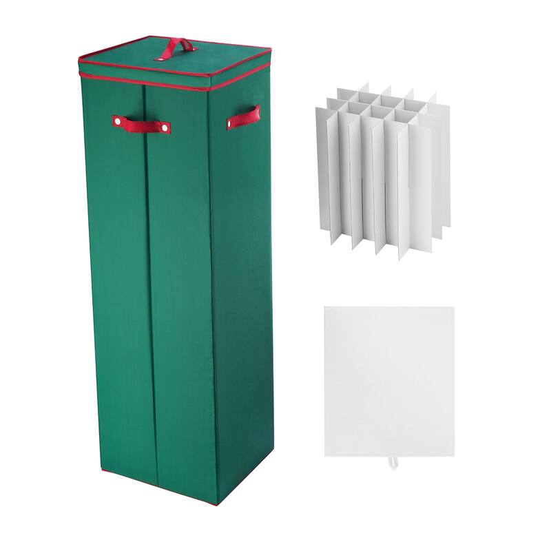 Elf Stor 40 Inch Wrapping Paper Storage Box Holds 20 Rolls With Lid And Pockets - 40 inch rolls