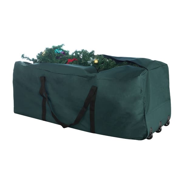 Hearth & Harbor Blue Christmas Tree Extra-Large Tree Rolling Storage Bag 9 ft.