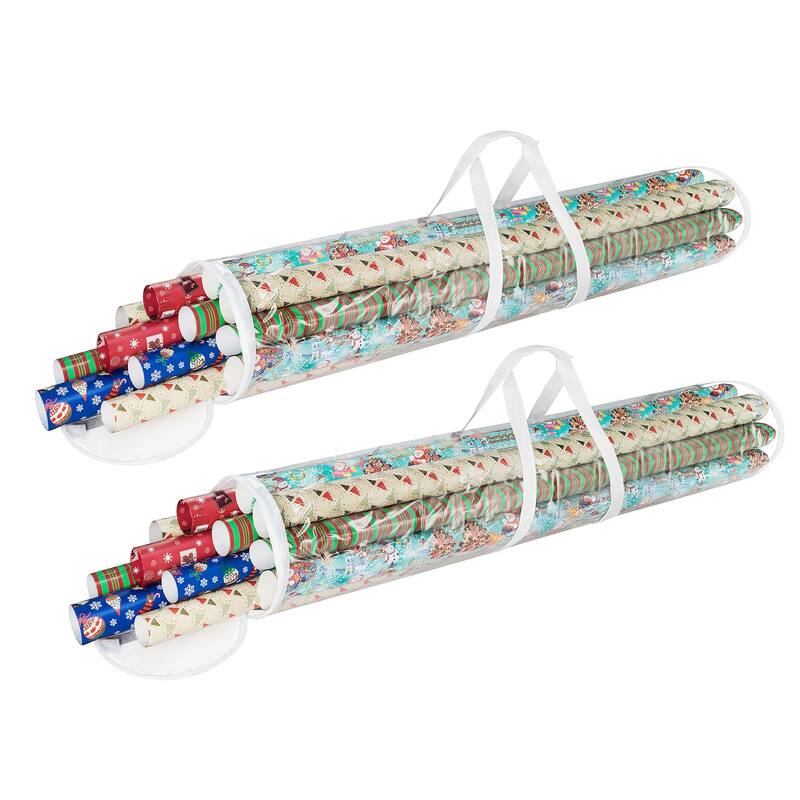 Elf Stor Wrapping Paper and Gift Wrap Storage Bag 40" Rolls 2 Pack