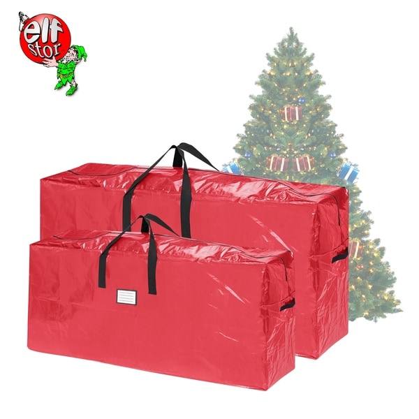Elf Stor Christmas Tree Bags 7.5' Trees and Extra 9' Trees 2-Pack