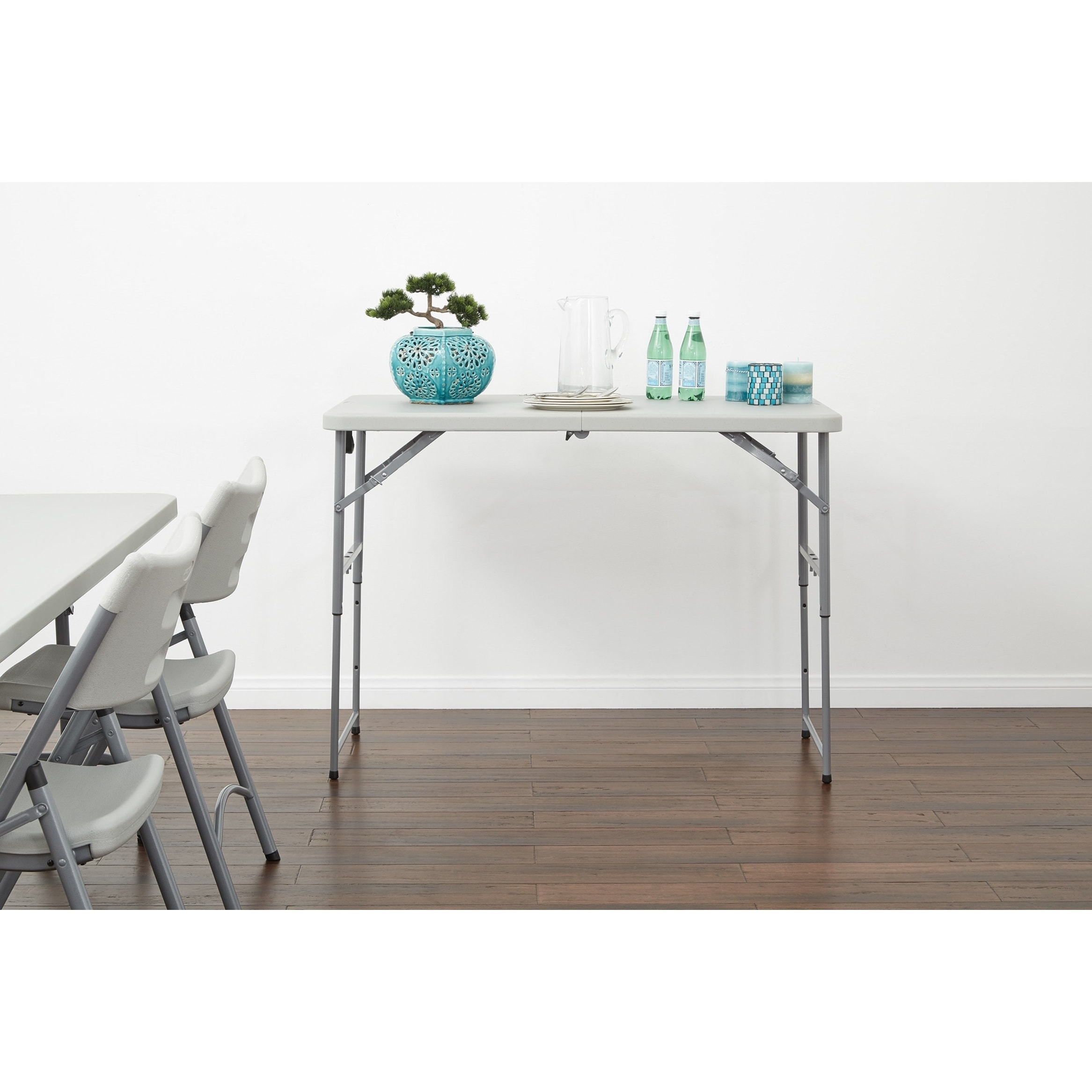 Shop 4 Long Height Adjustable Fold In Half Resin Multi Purpose