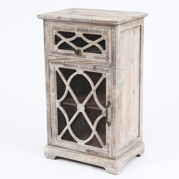 Shop Rustic Wood And Metal Small Console Cabinet On Sale