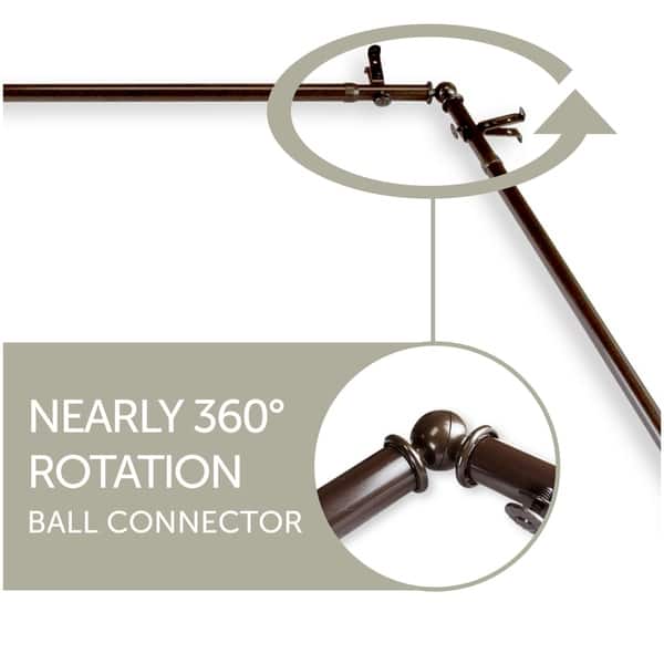 Shop Rod Desyne Dynasty Finial 13 16 Corner Window Curtain Rod 48