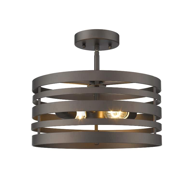 Chloe 2-light Oil Rubbed Bronze Semi-Flush
