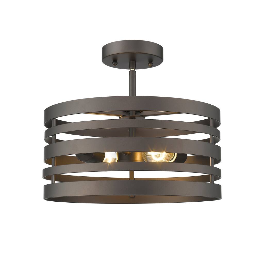 Chloe 2-light Oil Rubbed Bronze Semi-Flush