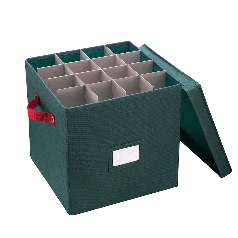 Elf Stor Christmas Ornament Storage Box 12X12 Holds 64 Balls Keepsakes Safe - Holds 64 balls