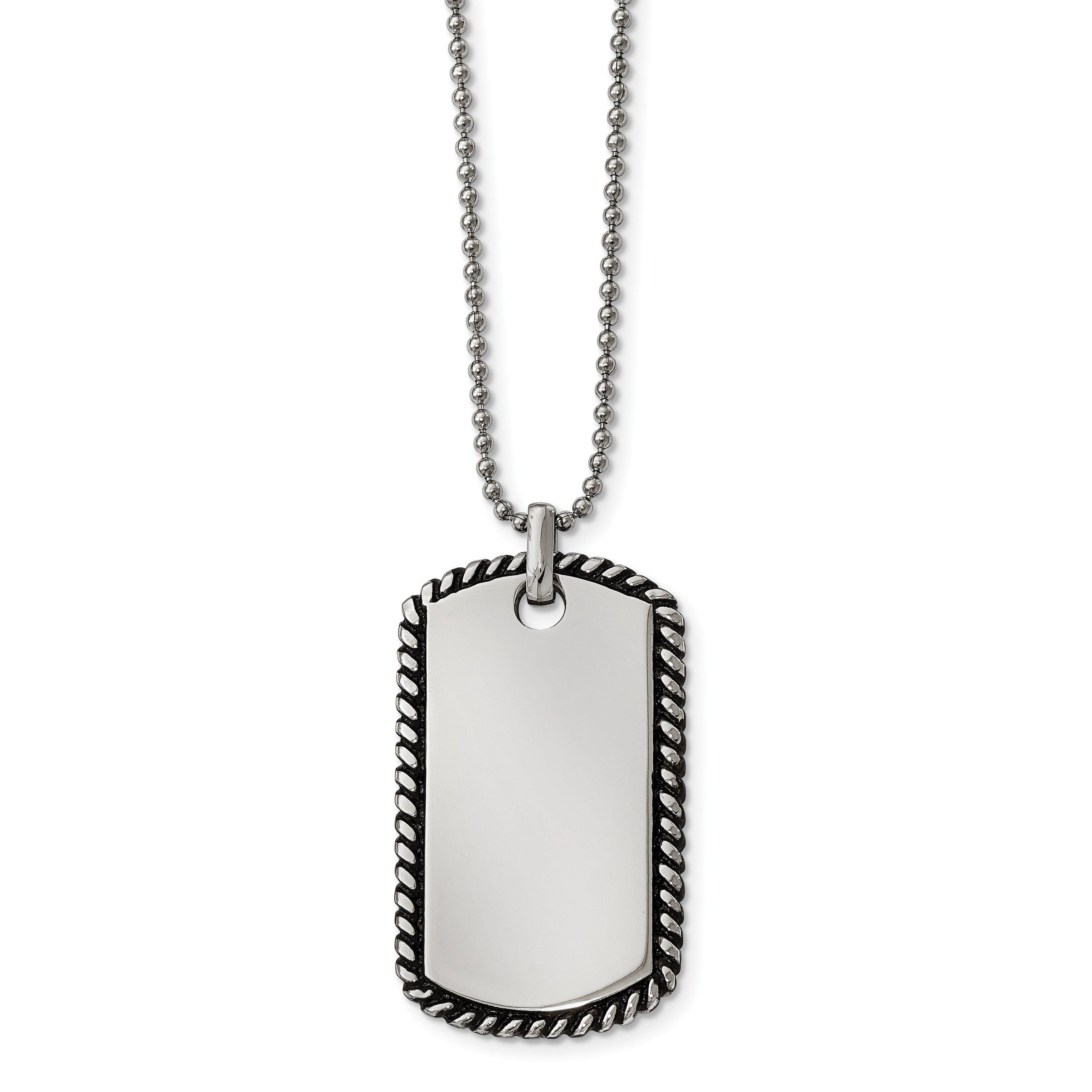 24 inch dog tag chain
