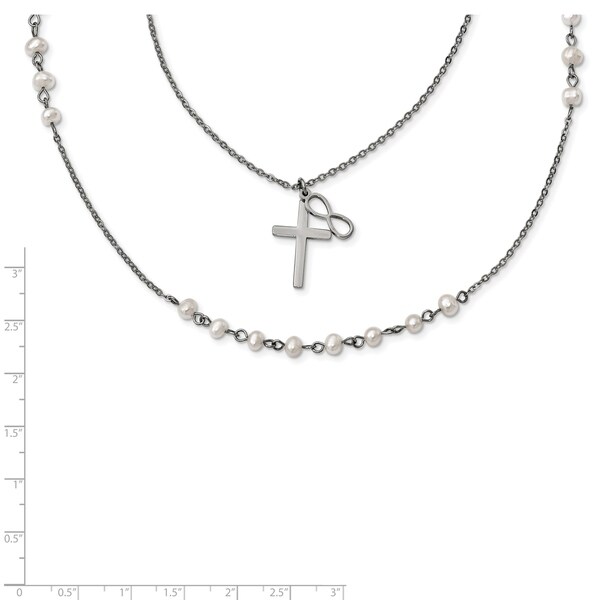 long chain cross necklace