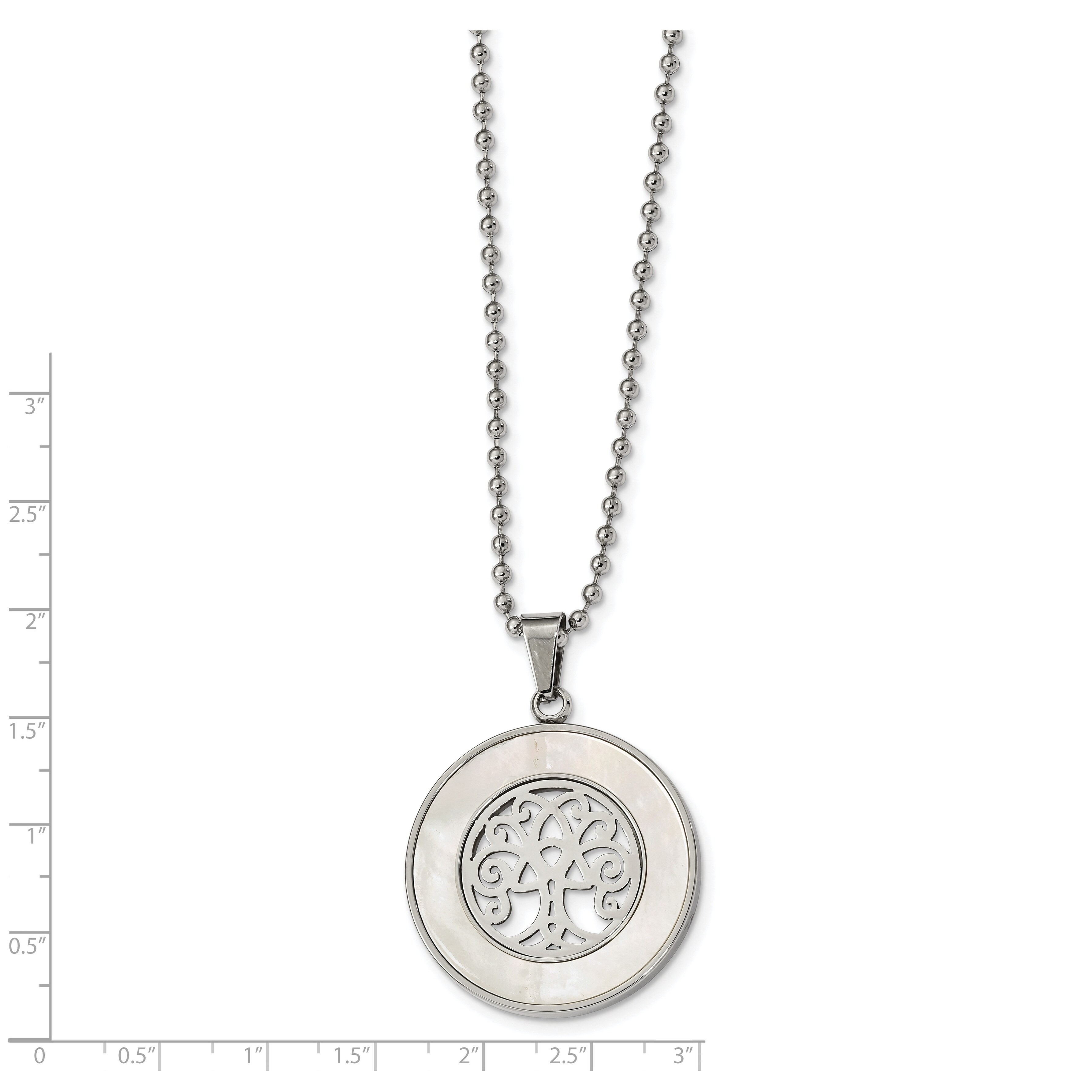 mother of pearl tree of life pendant