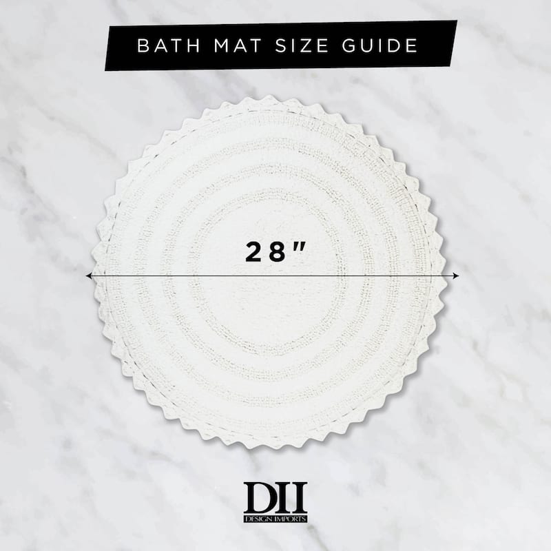 DII Reversible Soft Crochet Bath Mat