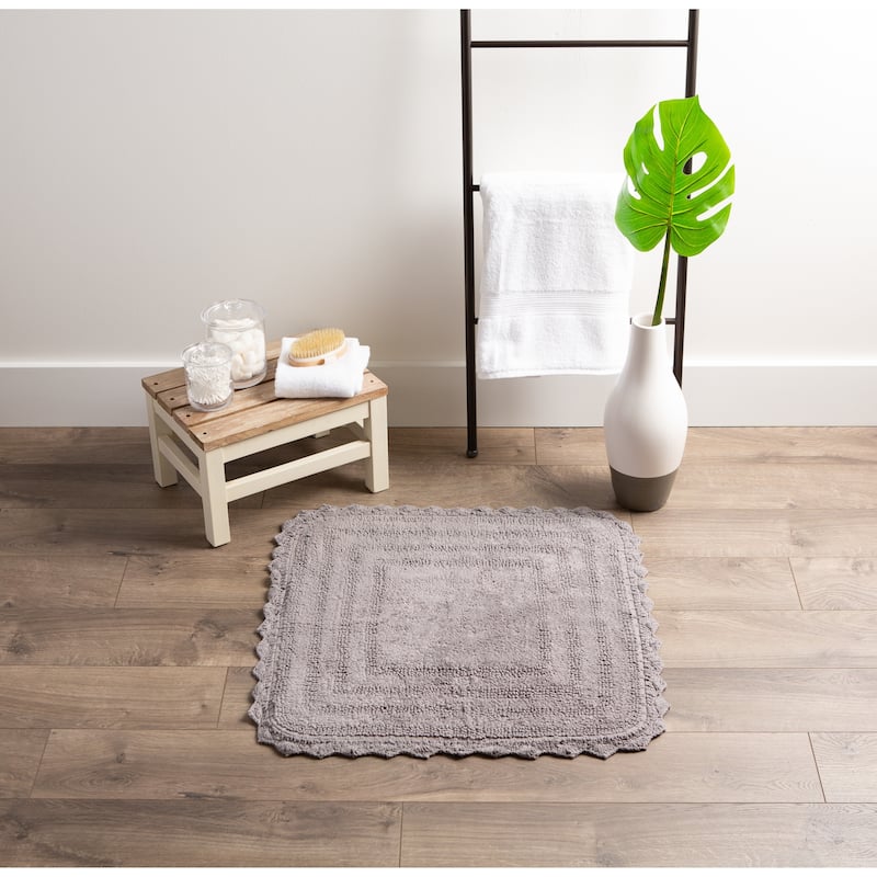 DII Reversible Soft Crochet Bath Mat