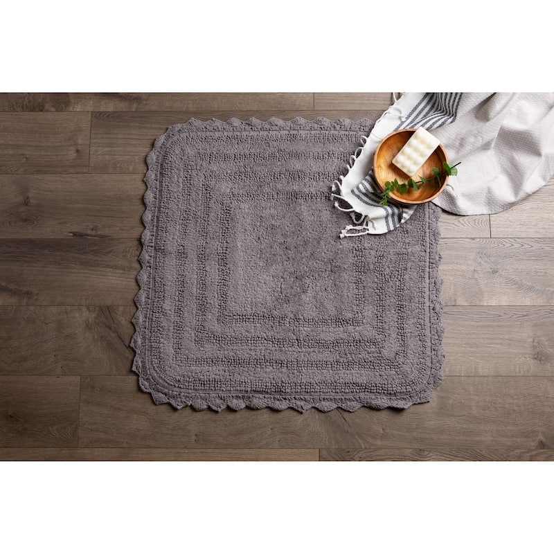 DII Reversible Soft Crochet Bath Mat