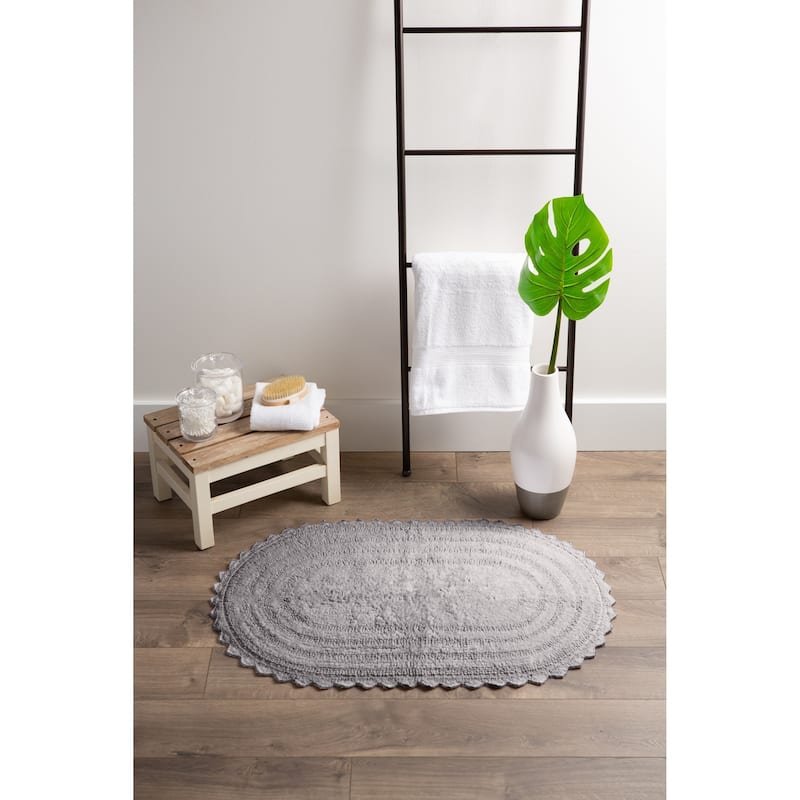 DII Reversible Soft Crochet Bath Mat