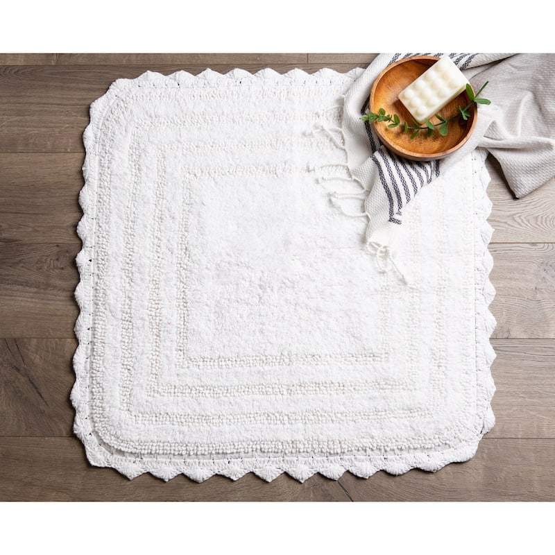 DII Reversible Soft Crochet Bath Mat