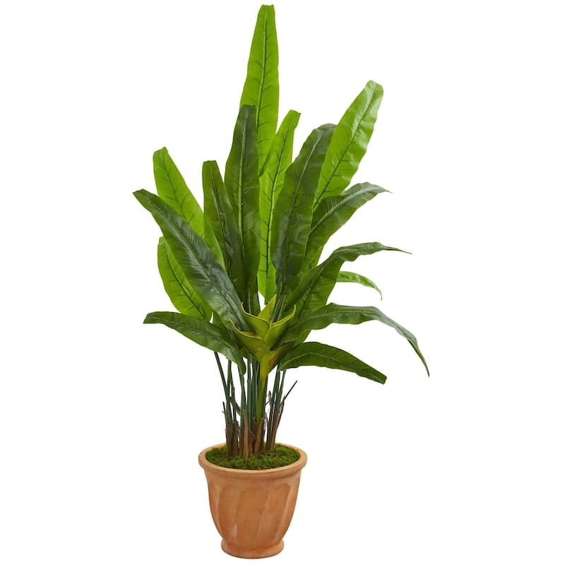 5' Travelers Palm Artificial Tree in Terra Cotta Planter