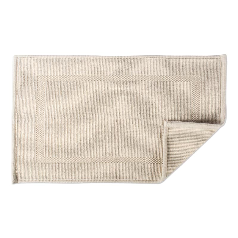 DII Soft and Absorbent Jacquard Bordered Bath Mat