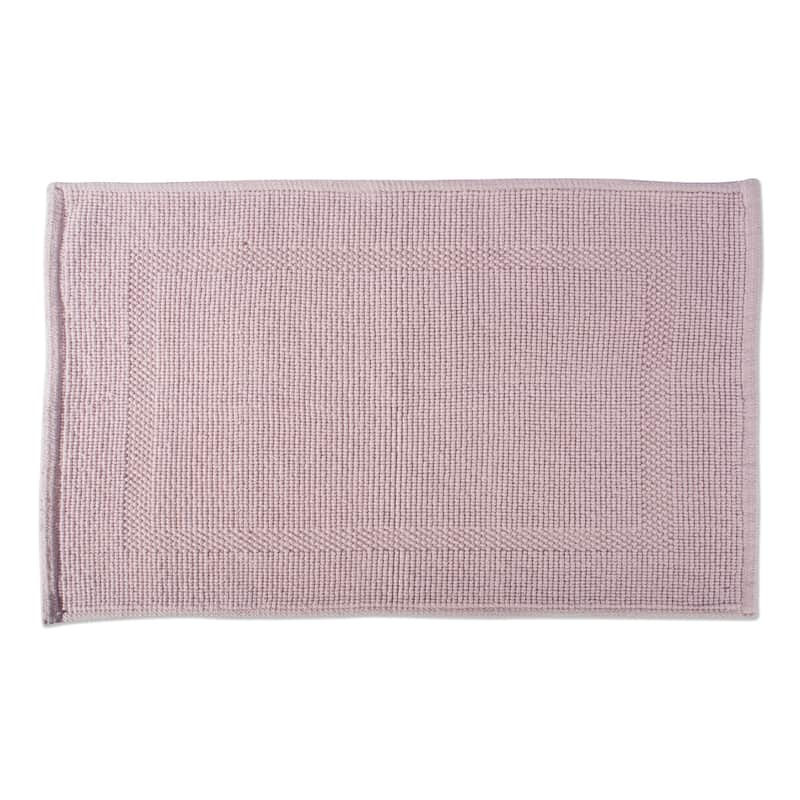 DII Soft and Absorbent Jacquard Bordered Bath Mat - Mauve