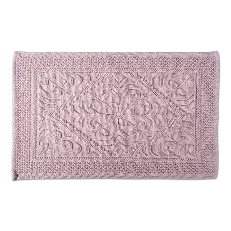 DII Soft and Absorbent Jacquard Bordered Bath Mat