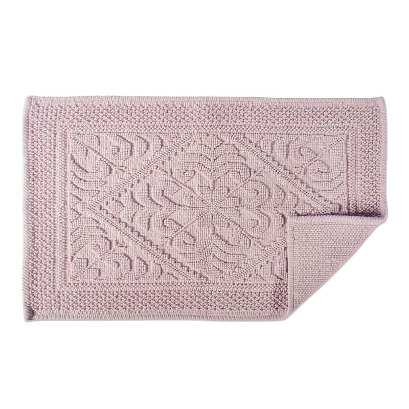 DII Soft and Absorbent Jacquard Bordered Bath Mat