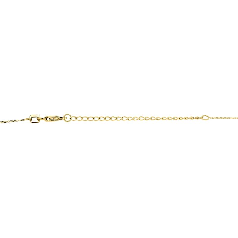 Annello by Kobelli 14k Gold 1/6 Carat TDW Triple Bezel Diamond Necklace, 18 or 16 Inch