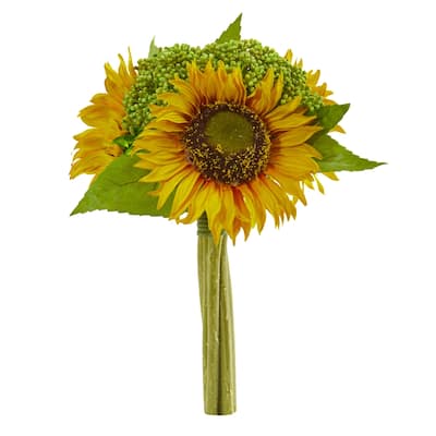 12" Sunflower Bundle Artificial Flower (Set of 3)