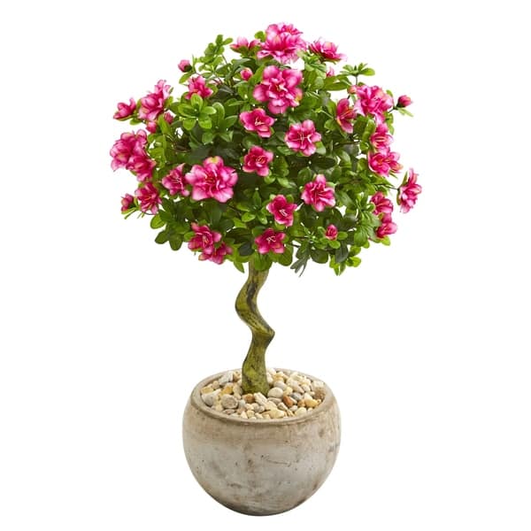 3' Azalea Artificial Topiary Tree in Bowl Planter - Bed Bath & Beyond ...