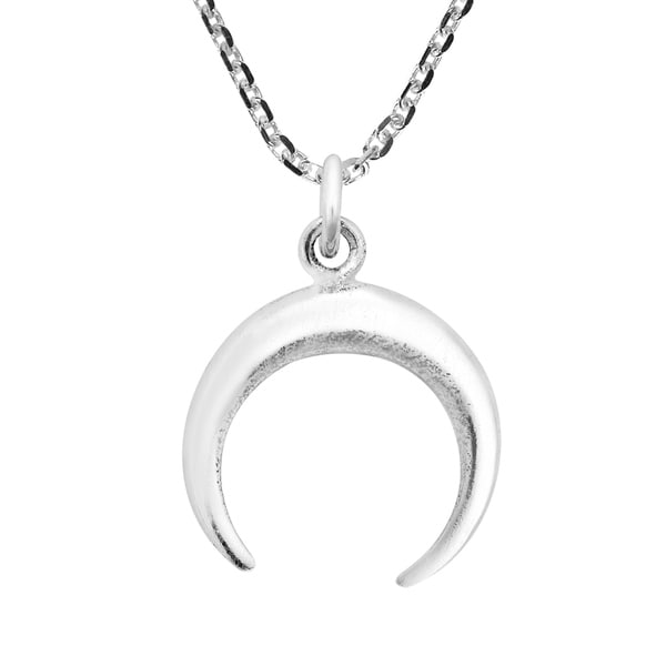 Crescent Pendant Necklace Black Pearl Jewelry Mother of Pearl Necklace Tiny Crescent Necklace Black Pearl Crescent Necklace