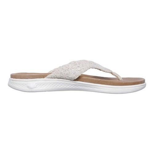 skechers on the go luxe leather thong sandals