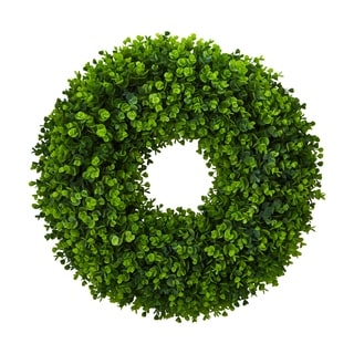 Nearly Natural 22 Inch Boxwood Wreath