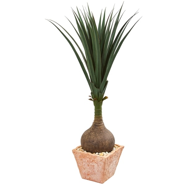 Nearly Natural Yucca with Terracotta Planter Artificial Plant