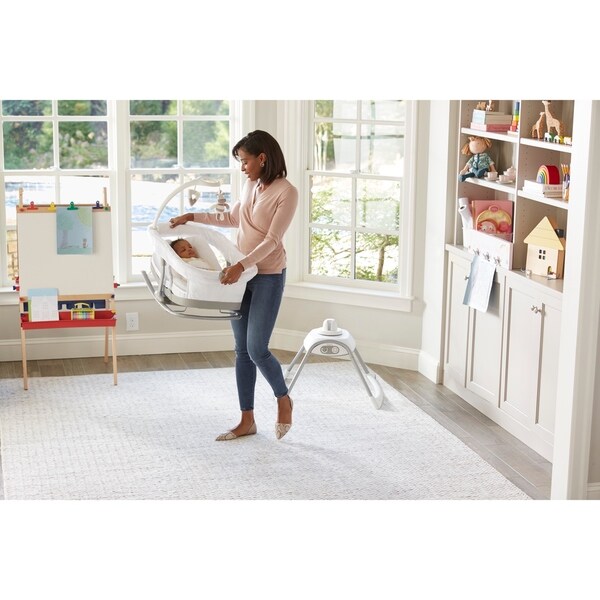 graco duet glider lx gliding swing with portable sleeper