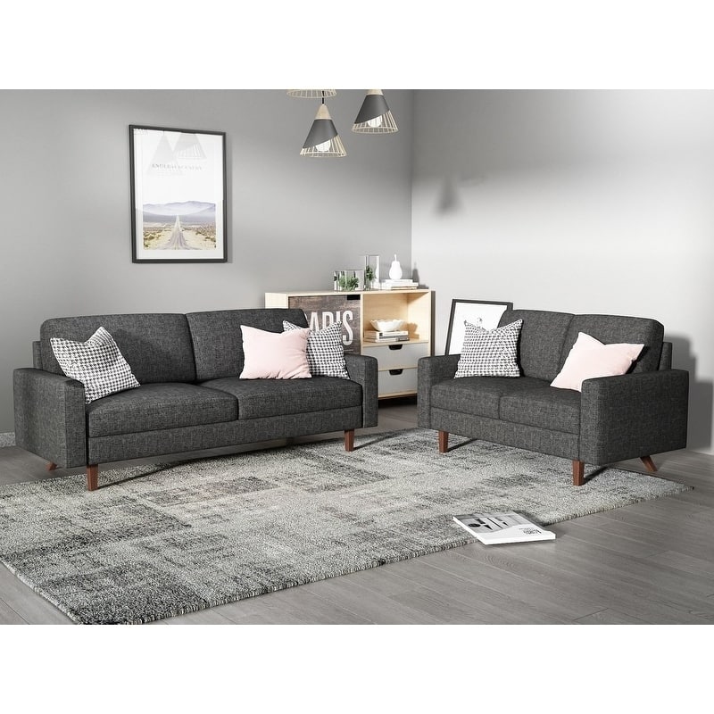 Goss 2-piece Modern Living Room Set - Dark Gray