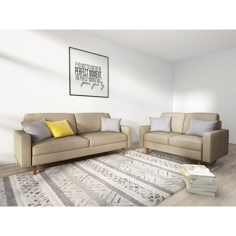 Goss 2-piece Modern Living Room Set - Beige