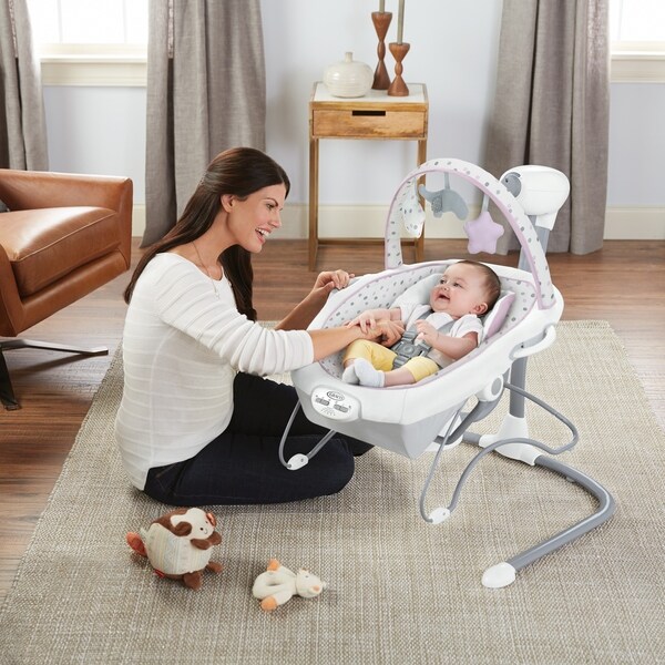 duet sway lx swing with portable bouncer