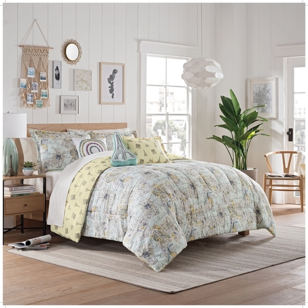 waverly spree mapped out reversible comforter se