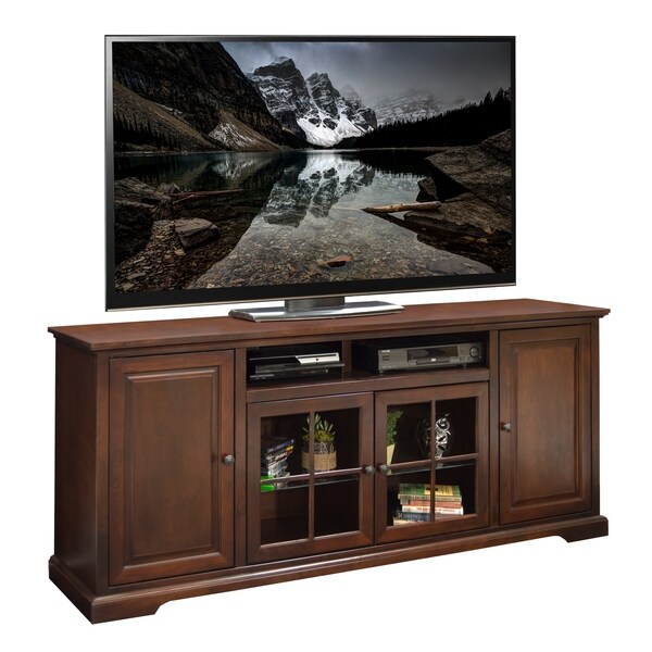 Shop Copper Grove Moule Cherry 79inch TV Console Free Shipping Today
